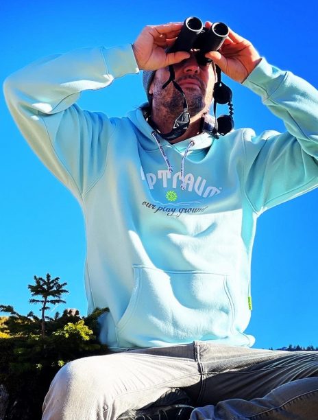 men hoodie Sunset hellblau