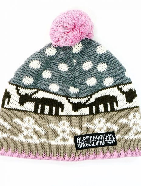Beanie Alpland Beige Rosa