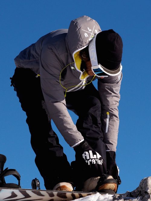 Men Primaloft X grey-yellow Gloves black